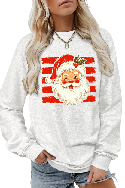 Women Fall Clothing Christmas Santa Graphic Sweatshirt