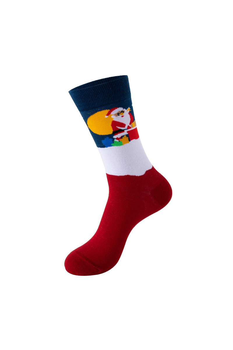 Unisex Fall Winter Festive Cartoon Christmas Crew Socks