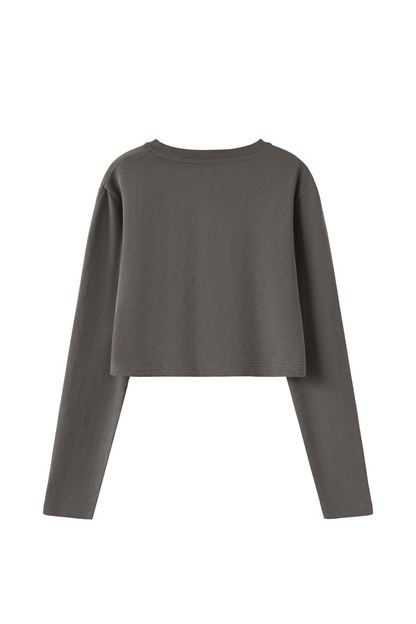 Women's Washed Raw Cut Patchwork Boxy Crewneck Sweatshirt
