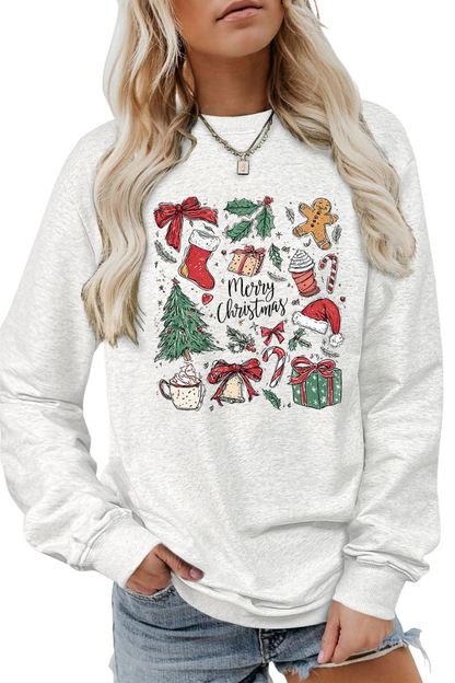 Women Winter Merry Christmas Gift Graphic Sweatshirt