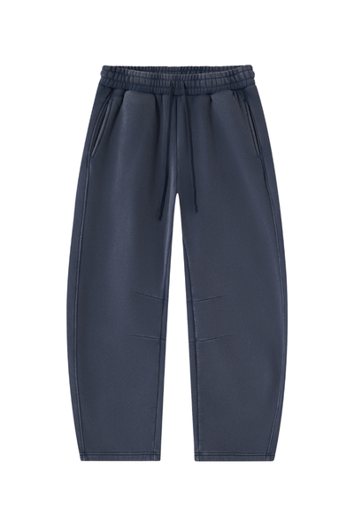 Unisex Fall Clothing Fleece-Lined Curved Wide-Leg Pants