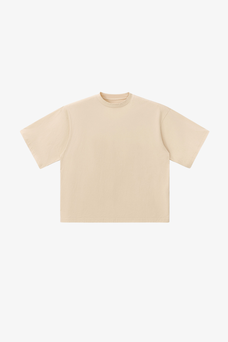 Men's Retro Cotton Drop-Shoulder Solid T-shirt