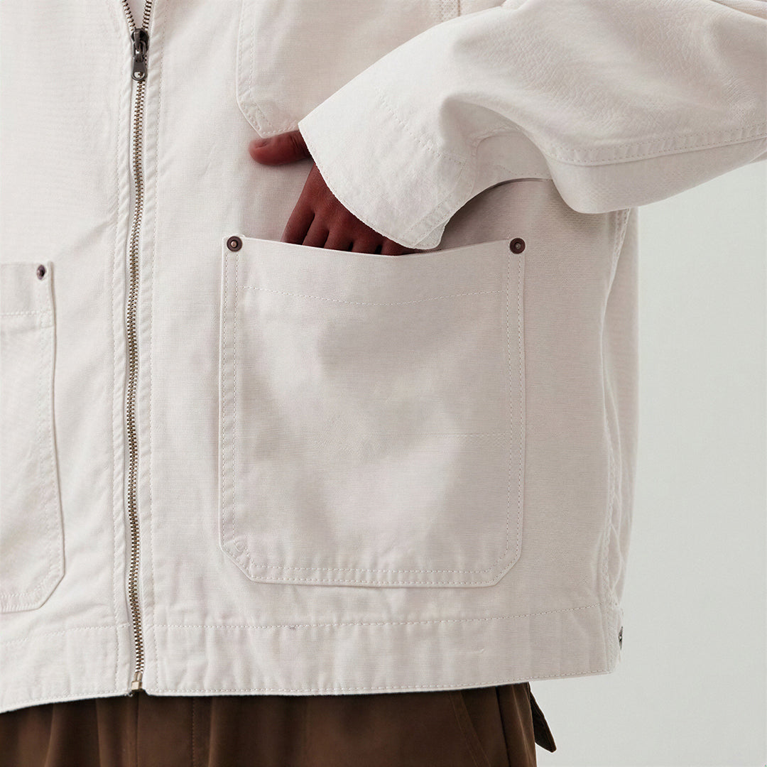 Men's Contrast Collar Corduroy Denim Jacket