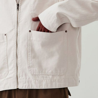 Men's Contrast Collar Corduroy Denim Jacket