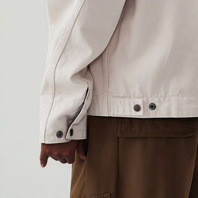 Men's Contrast Collar Corduroy Denim Jacket