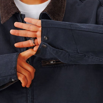 Men's Contrast Corduroy Collar Denim Corduroy Collar Jacket