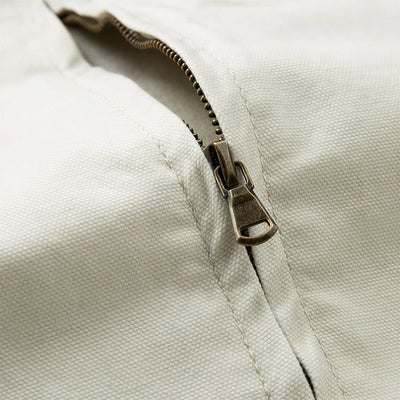 Men's Spring Contrast Collar Washed Denim Work Jacket