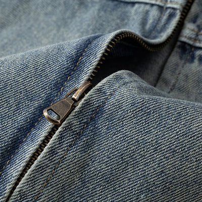 Men's Contrast Collar Corduroy Denim Jacket