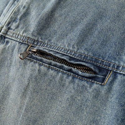 Men's Contrast Collar Corduroy Denim Jacket