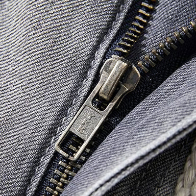 Men's Summer Washed Grey Drawstring Straight Denim Shorts