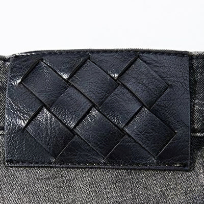 Men's Summer Grey Rhinestone Washed Straight Denim Shorts