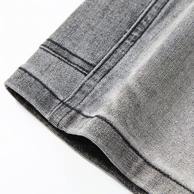 Men's Summer Gradient Grey Washed Straight Denim Shorts