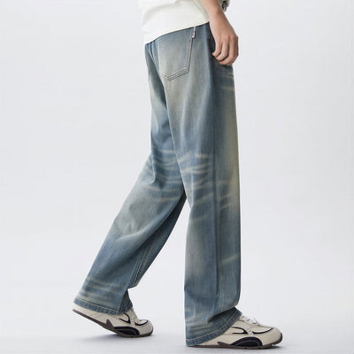 Men's Spring Vintage Gradient Washed Straight Leg Jeans