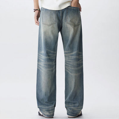 Men's Spring Vintage Gradient Washed Straight Leg Jeans