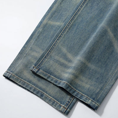 Men's Spring Vintage Gradient Washed Straight Leg Jeans