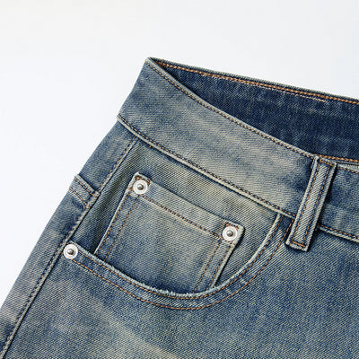 Men's Spring Vintage Gradient Washed Straight Leg Jeans