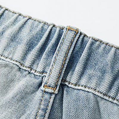 Men's Spring Light Blue Washed Straight Leg Denim Jeans