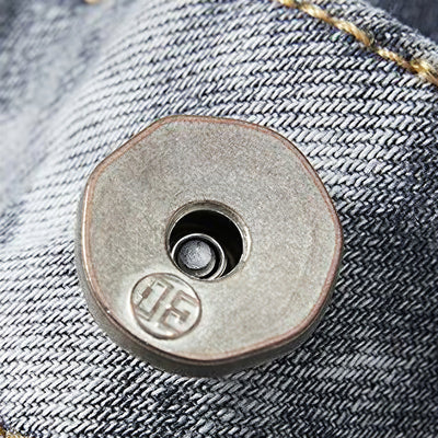 Men's Spring Light Grey Washed Straight Leg Denim Jeans