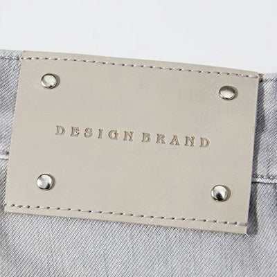 Men's Spring Light Grey Splatter Print Straight Denim Jeans
