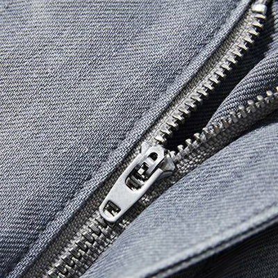 Men's Spring Light Blue Washed Wide Leg Denim Jeans