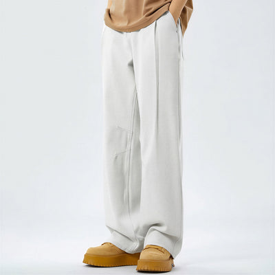 Men's Spring Off-White Washed Wide Leg Denim Jeans