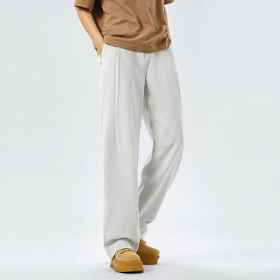 Men's Spring Off-White Washed Wide Leg Denim Jeans
