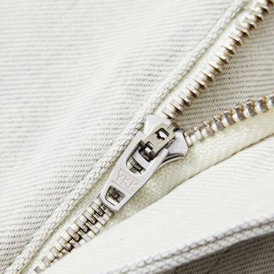 Men's Spring Off-White Washed Wide Leg Denim Jeans