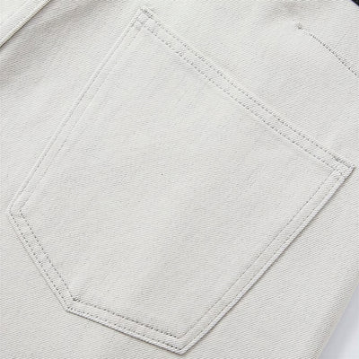 Men's Spring Off-White Washed Wide Leg Denim Jeans