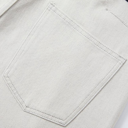 Men's Spring Off-White Washed Wide Leg Denim Jeans
