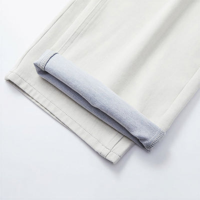 Men's Spring Off-White Washed Wide Leg Denim Jeans