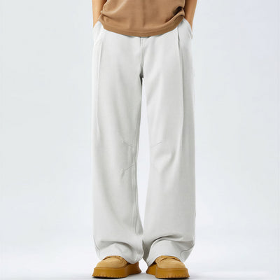 Men's Spring Off-White Washed Wide Leg Denim Jeans
