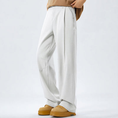 Men's Spring Off-White Washed Wide Leg Denim Jeans