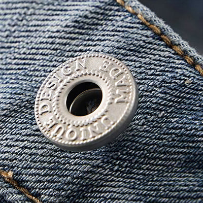 Men's Spring Light Blue Embroidered Straight Denim Jeans