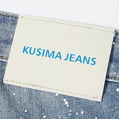 Men's Spring Blue Splatter Print Straight Leg Denim Jeans