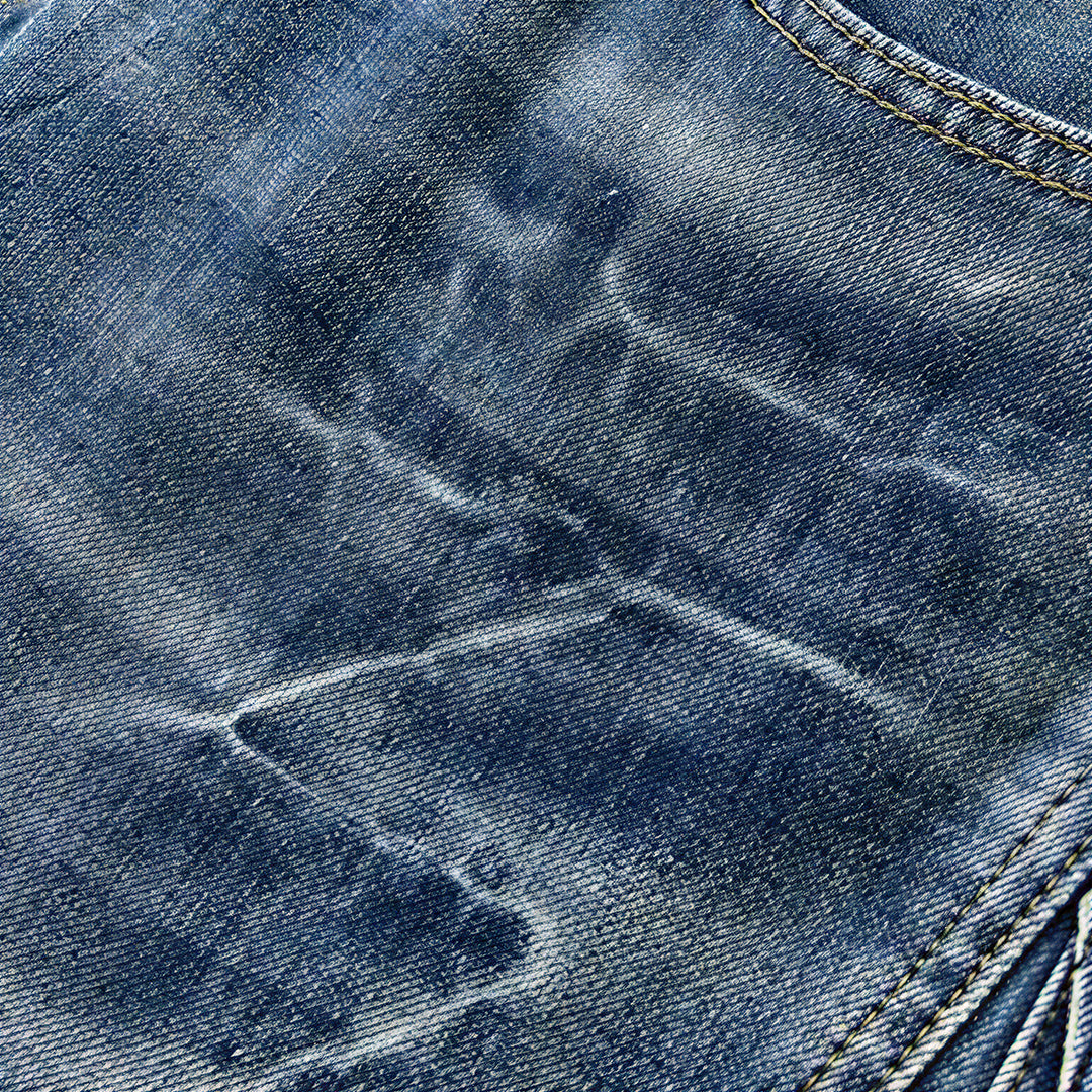 Men's Spring Blue Washed Straight Leg Denim Jeans