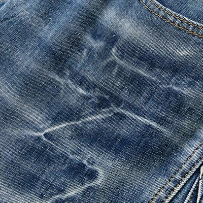 Men's Spring Blue Washed Straight Leg Denim Jeans