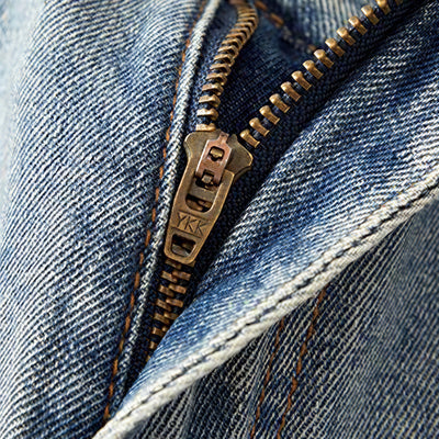 Men's Spring Light Blue Ripped Cross Patch Denim Jeans