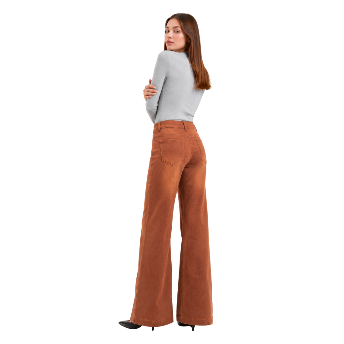 Women's High Waist Wide Leg Flare Jeans