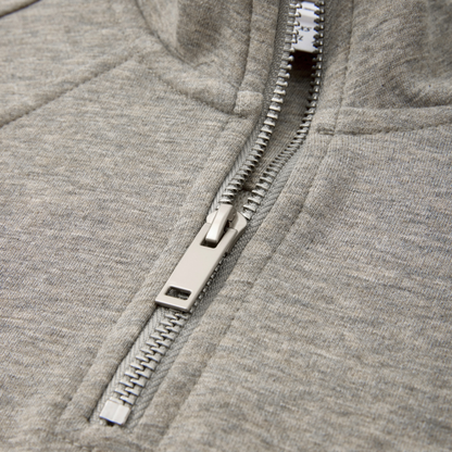 Unisex Fall Clothing Warm Heathered Half Zip Sweatshirt