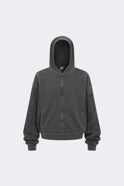 Women's Cotton Streetwear Full Zipper Hooded Jacket