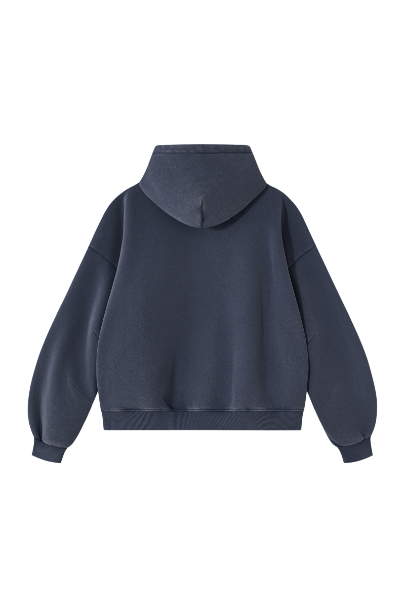 Unisex Fall Clothing Vintage Faded Curved Sleeve Hoodie