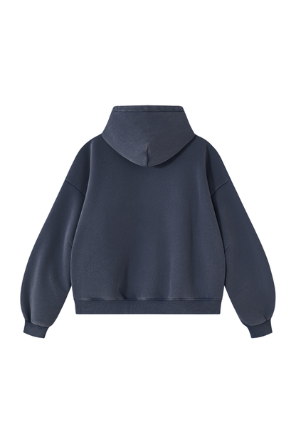 Unisex Fall Clothing Vintage Faded Curved Sleeve Hoodie