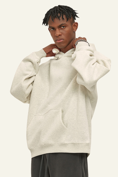 Men's Streetwear 350G Heavyweight Oversize Solid Hoodie