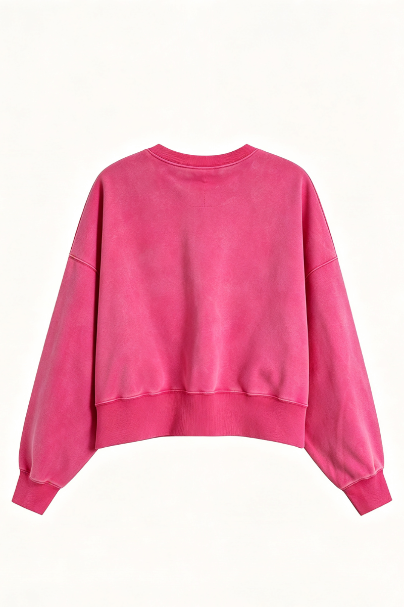 Women's Fall Dazzling-Wash Cropped Crewneck Sweatshirt