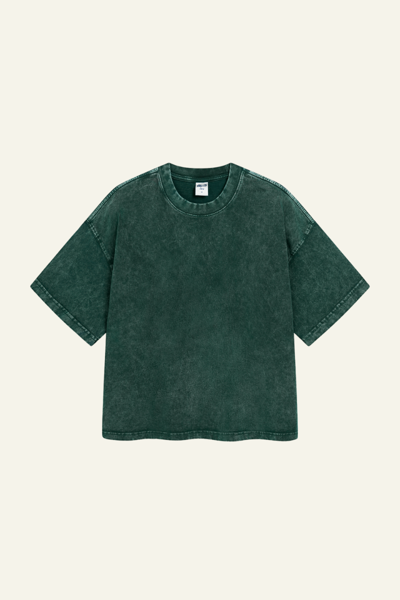 Women's Cotton Streetwear Washed Distressed T-shirt