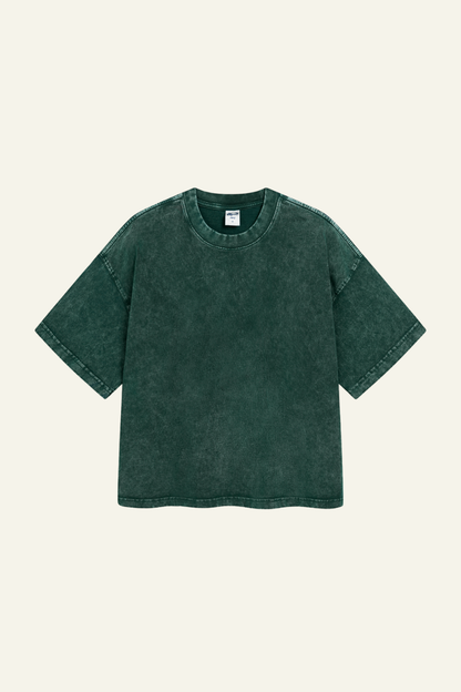 Women's Cotton Streetwear Washed Distressed T-shirt