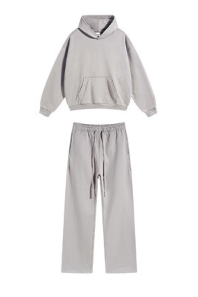 Women's Fall Winter 430g Terry Drawstring Hoodie Set