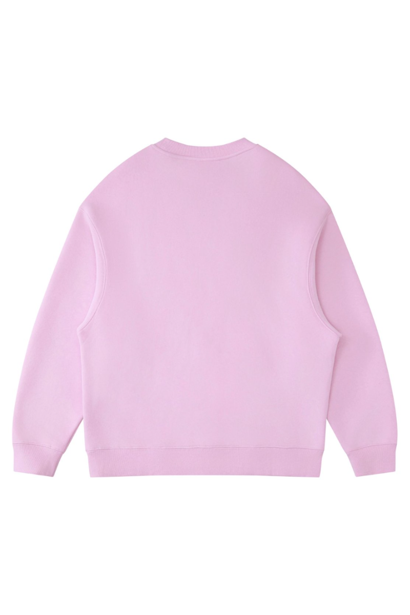 Women's Fall Winter Fleece-Lined Loose Crewneck Sweatshirt
