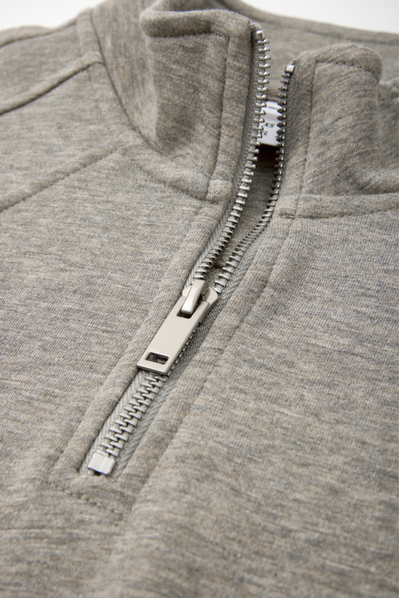 Women Fall Clothing Warm Heathered Half Zip Sweatshirt