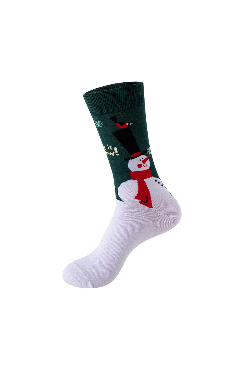 Unisex Fall Winter Festive Cartoon Christmas Crew Socks